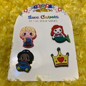 Princess croc charms Jibbitzs shoe charms 4 piece lot